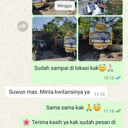 Pengiriman Papan Bunga Duka Jembatan Besi