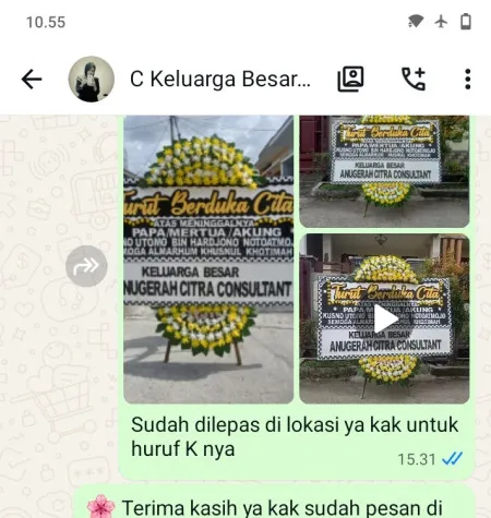 Pengiriman Papan Bunga Duka Jembatan Besi
