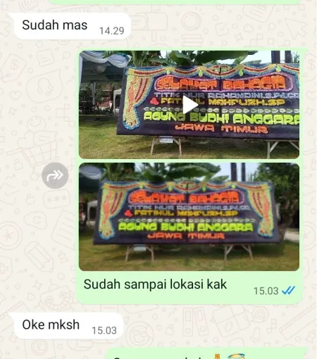 Pengiriman Papan Bunga Jembatan Besi